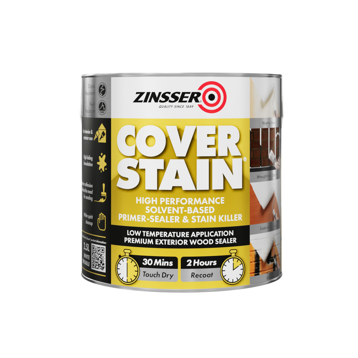 Zinsser Cover Stain All Purpose Stain Block Primer Sealer White