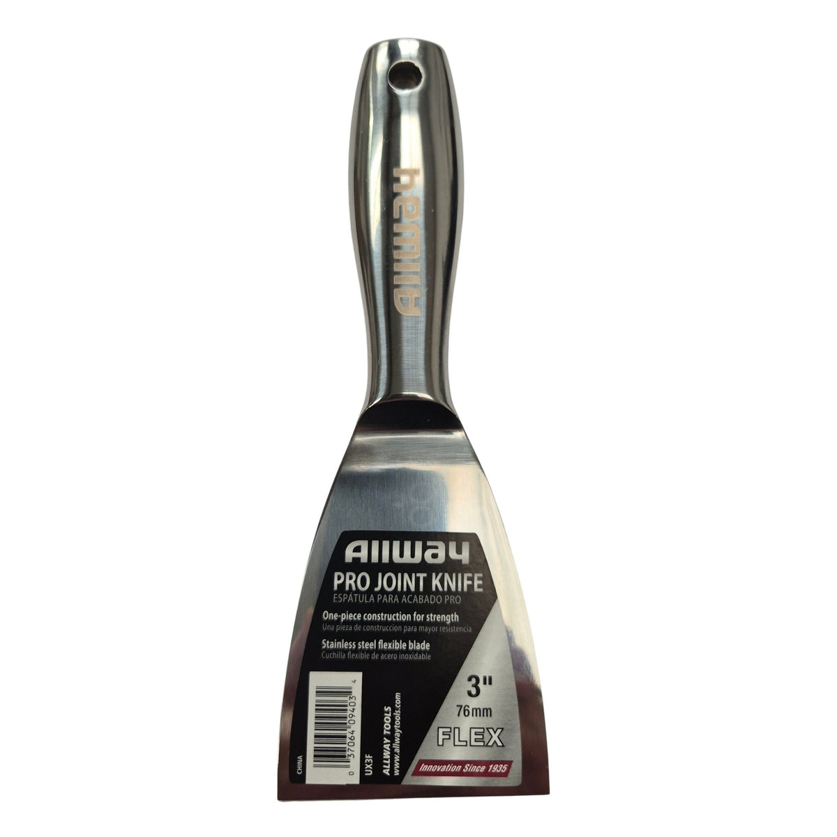 Allway One-Piece Stainless Steel Joint Filling Knife 3"