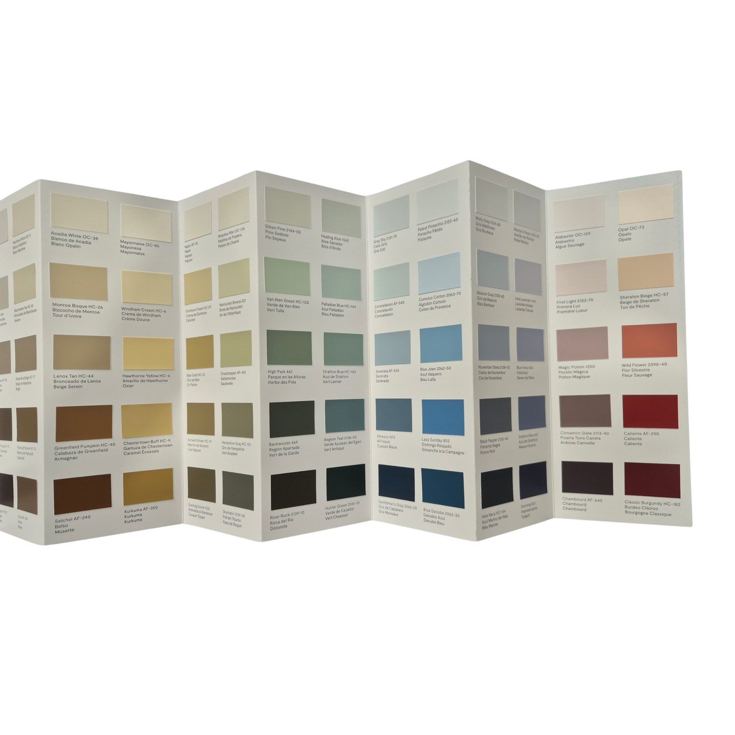 Nuancier des couleurs préférées de Benjamin Moore