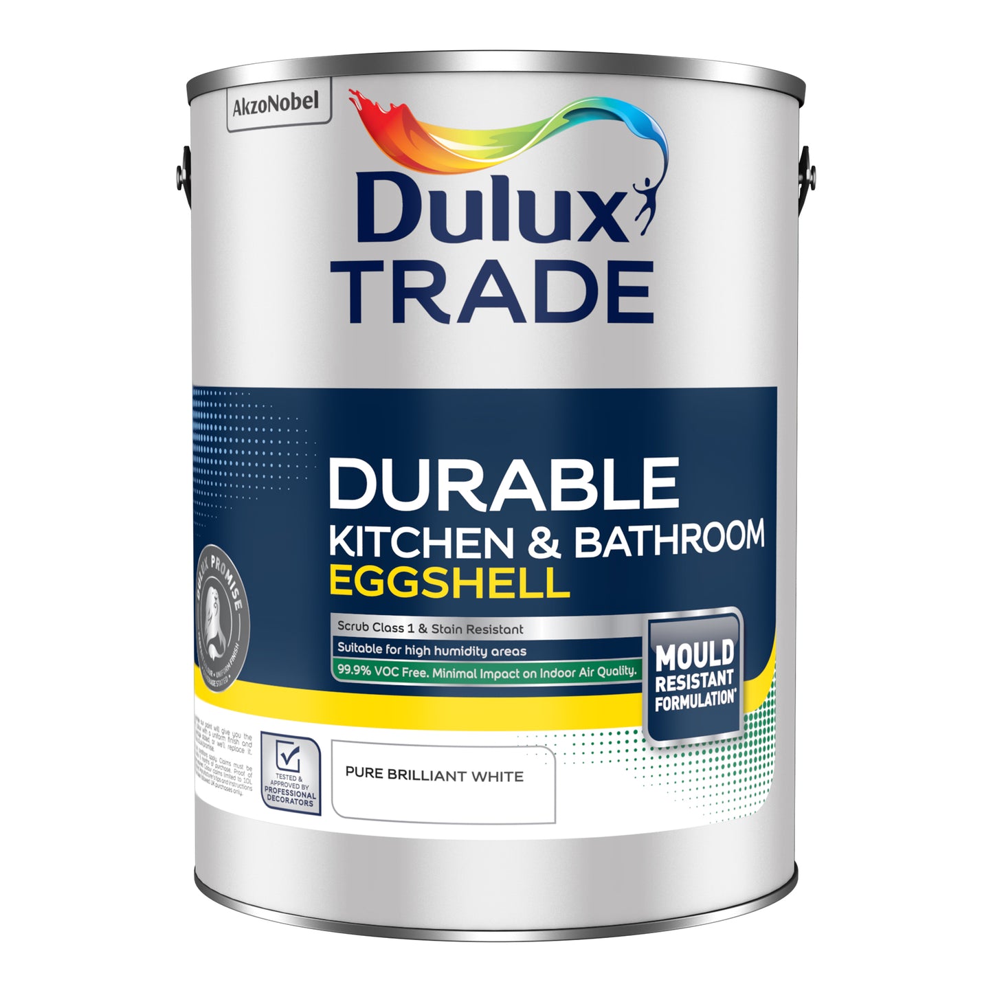 Dulux Trade Durable Kitchen & Bathroom Eggshell Brilliant White