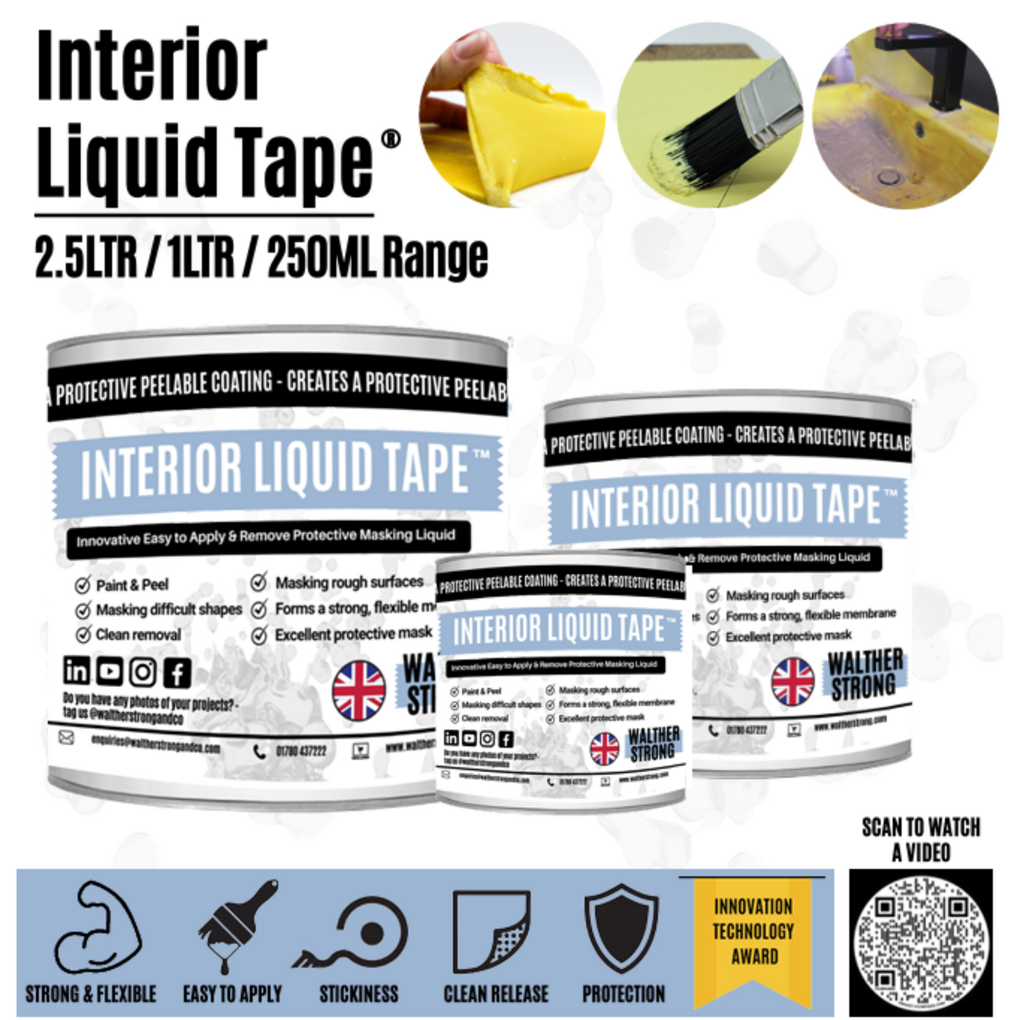 Walther Strong Interior Liquid Masking Tape