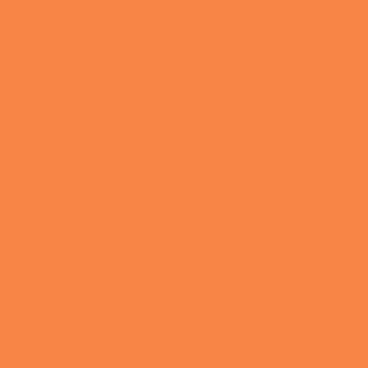 Solid mid tone orange colour swatch showing Benjamin Moore Tangerine Melt 091 paint colour