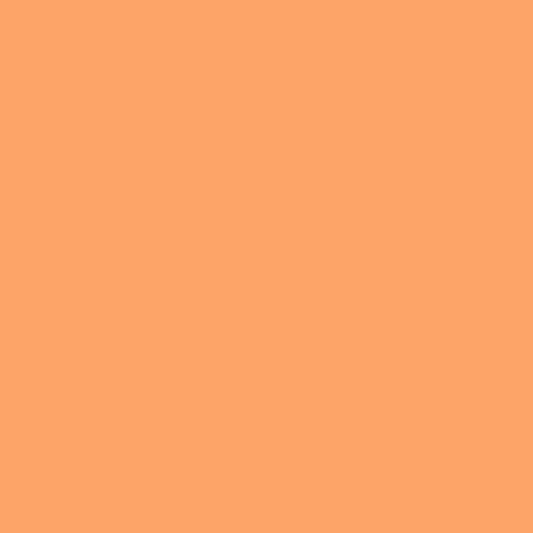 Solid mid tone bright orange colour swatch showing Benjamin Moore Peach Party 139 paint colour