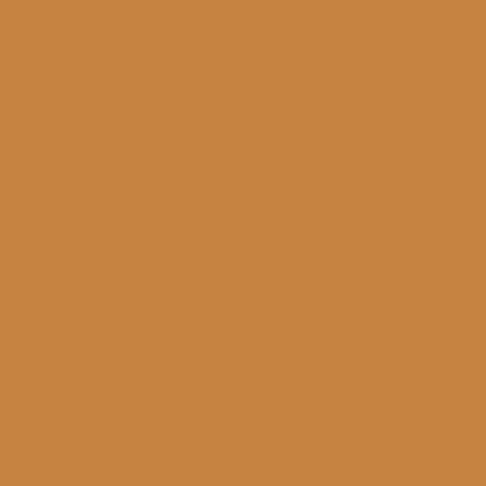 Solid dark burnt yellow orange colour swatch showing Benjamin Moore Amber 168 paint colour