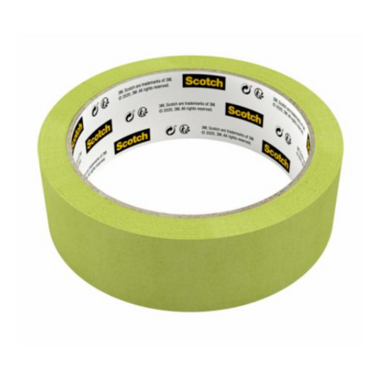 3M HARD TO STICK/ROUGH SURFACE MASKING TAPE 36MM X 50M GREEN