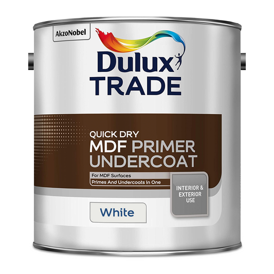 DULUX TRADE QUICK DRY MDF PRIMER UNDERCOAT WHITE 2.5L