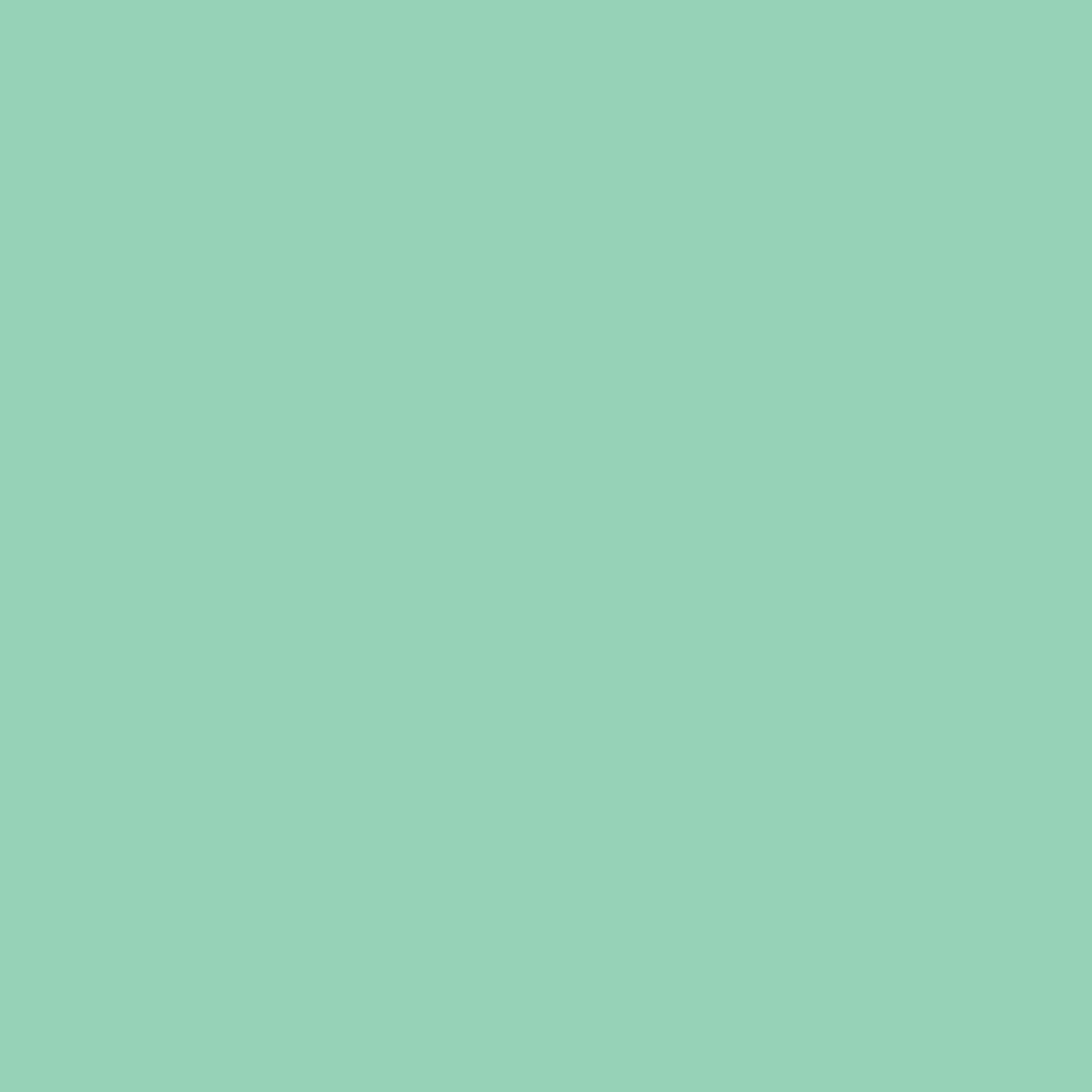Solid mid tone turquoise green colour swatch showing Benjamin Moore Lady Liberty 585 paint colour