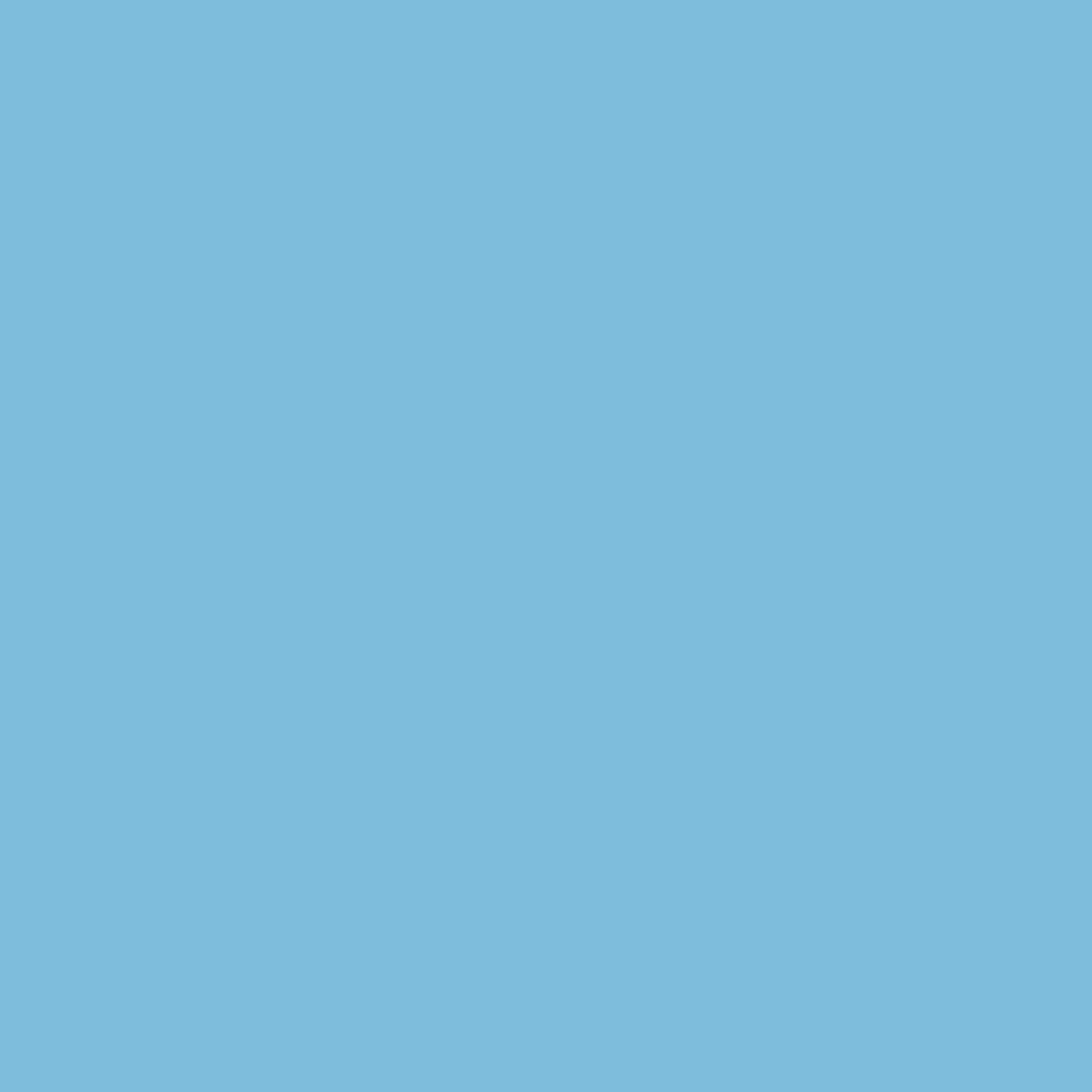 Solid mid tone blue colour swatch showing Benjamin Moore St Lucia Skies 781 paint colour