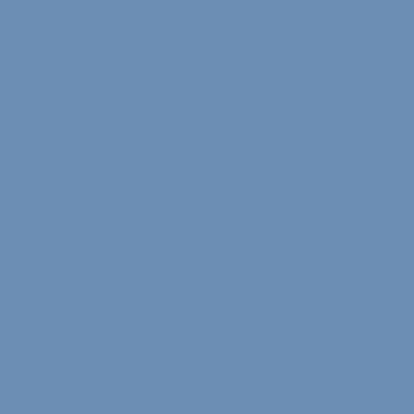 Solid mid tone blue colour swatch showing Benjamin Moore Blue Dragon 810 paint colour