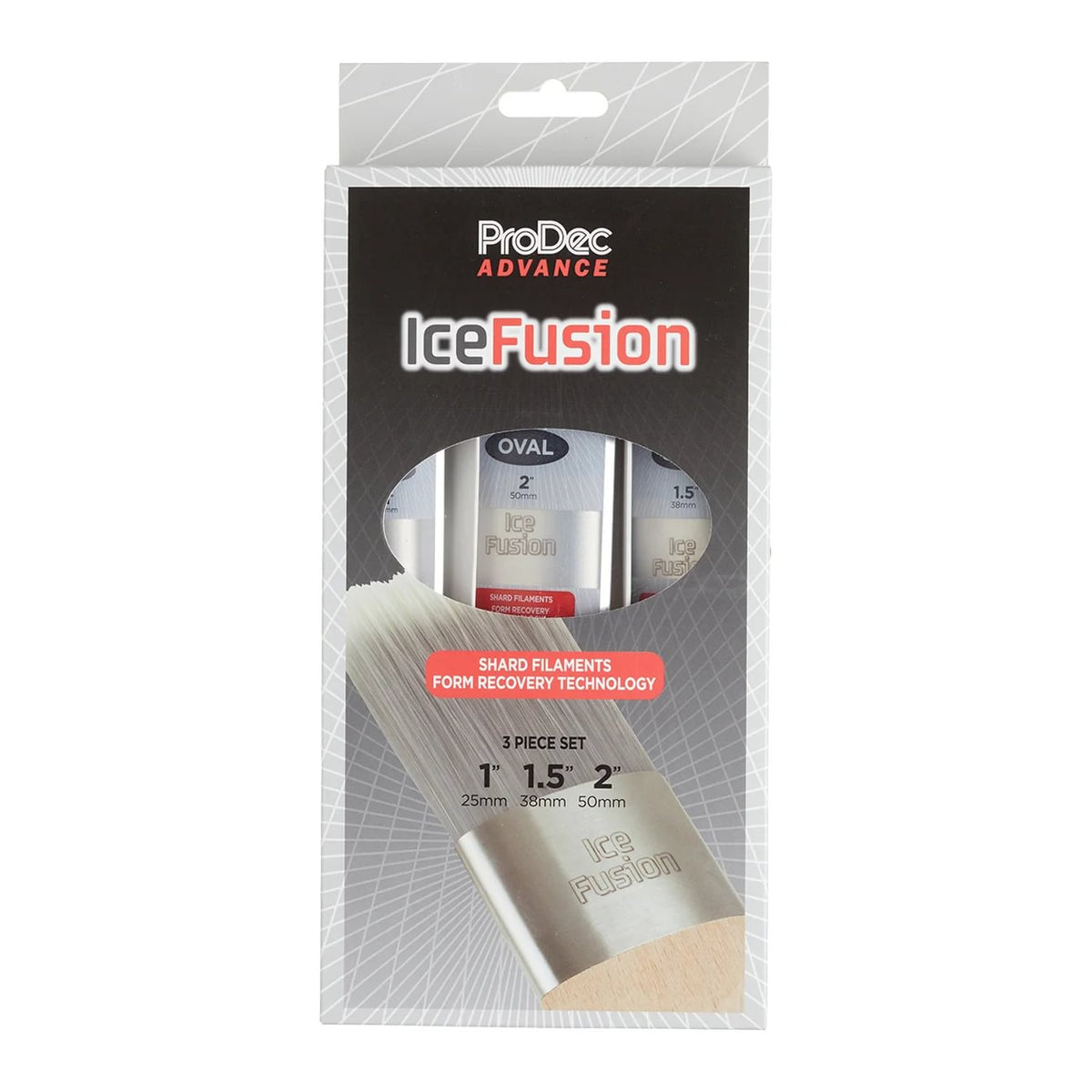 Prodec Advance Ice Fusion Oval Paint Brushes - 3 Pack