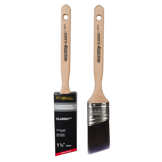 ARROWORTHY CLASSIC SEMI-OVAL ANGLED LONG HANDLE PAINT BRUSH 1.5"