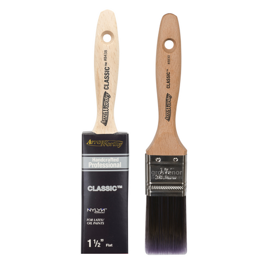 ARROWORTHY CLASSIC STRAIGHT BEAVERTAIL PAINT BRUSH 1.5"