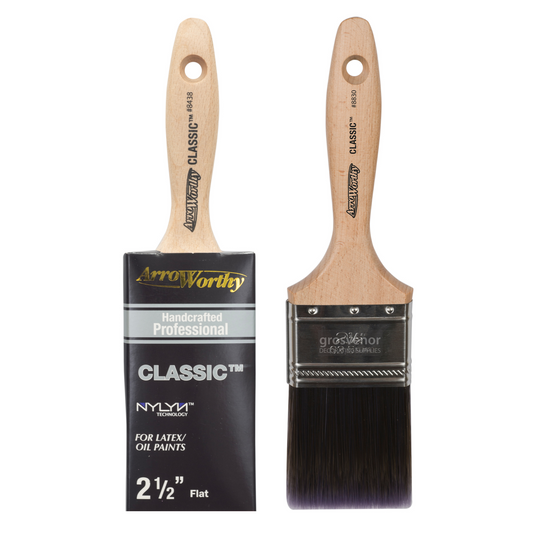 ARROWORTHY CLASSIC STRAIGHT BEAVERTAIL PAINT BRUSH 2.5"