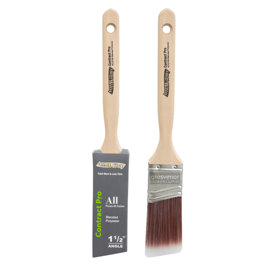 ARROWORTHY CONTRACT PRO ANGLED LONG HANDLE PAINT BRUSH 1.5"