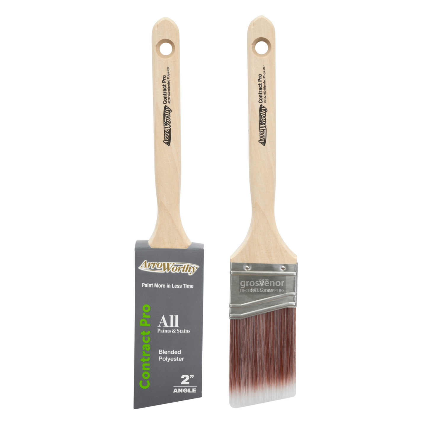 ARROWORTHY CONTRACT PRO ANGLED LONG HANDLE PAINT BRUSH 2"