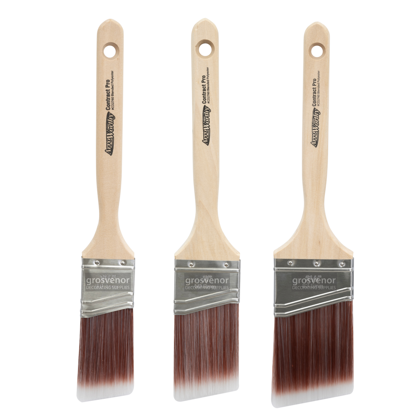 ARROWORTHY CONTRACT PRO ANGLED LONG HANDLE BRUSHES BOX SET 3 PACK