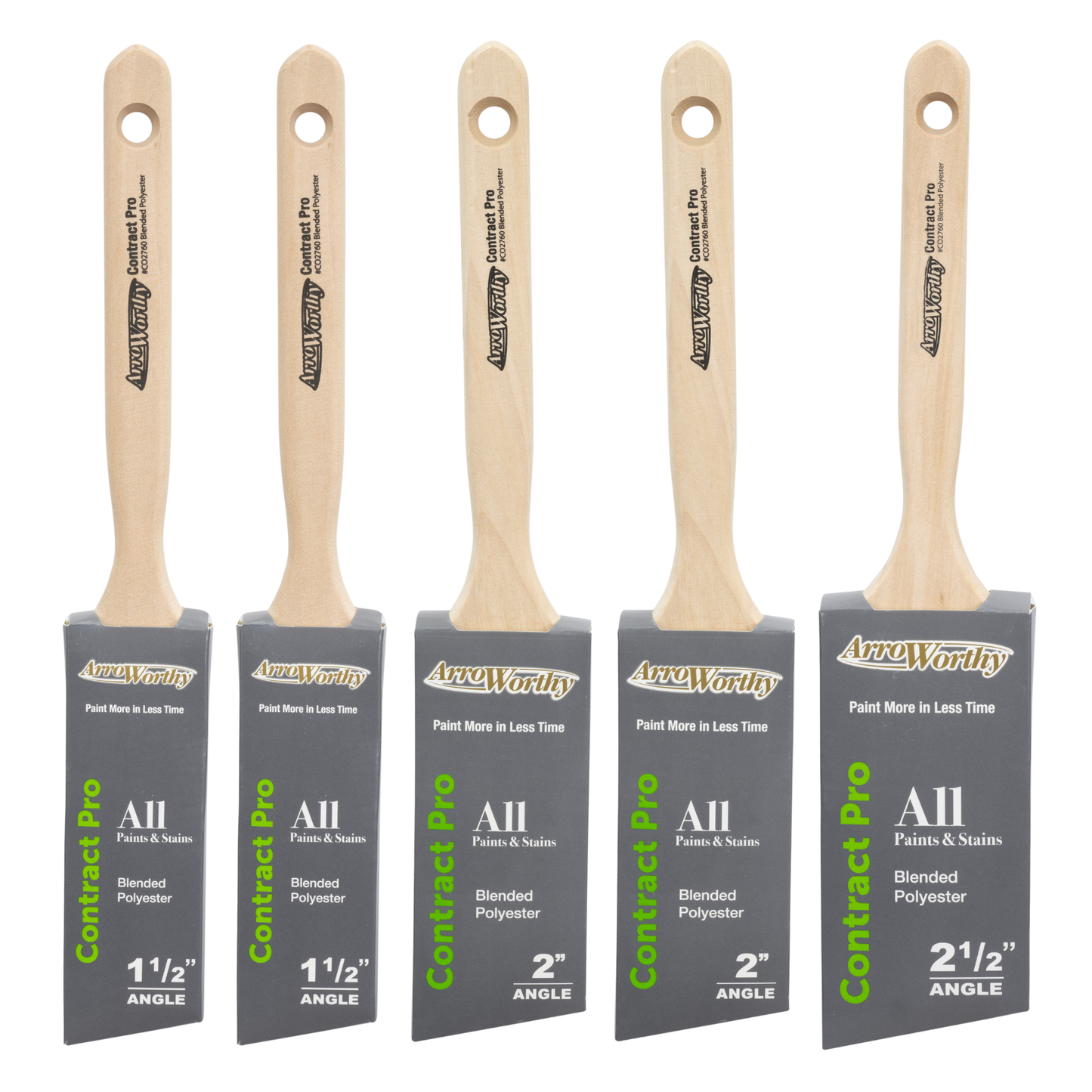Arroworthy Contract Pro Angled Long Handle Brushes Box Set - 5 Pack