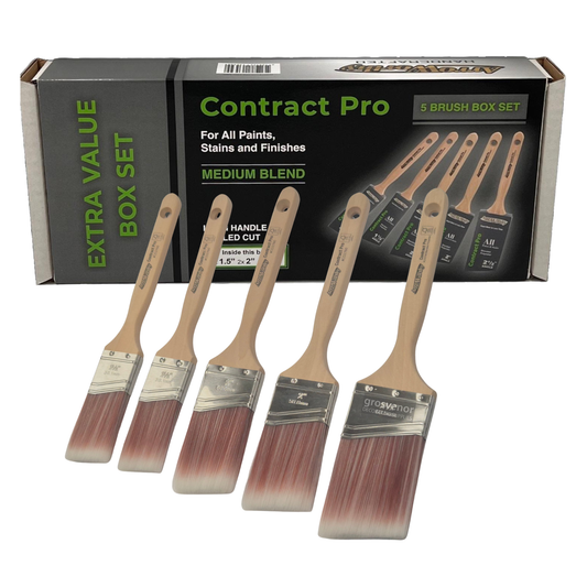 Arroworthy Contract Pro Angled Long Handle Brushes Box Set - 5 Pack