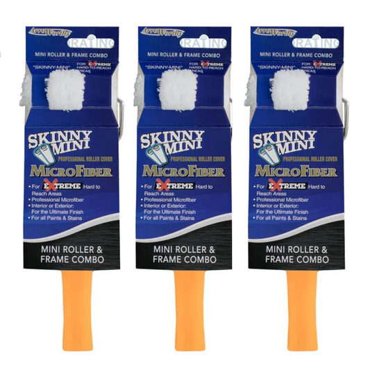 Arroworthy Skinny Mini Paint Rollers and Frame - Triple Pack - Bundle