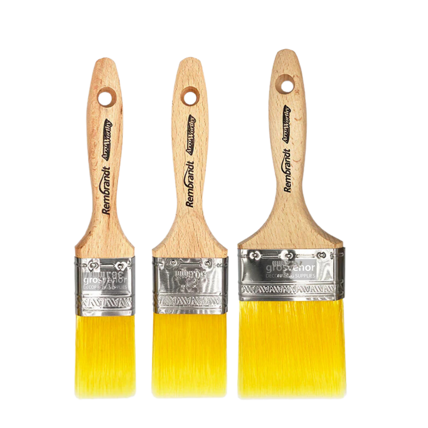 ARROWORTHY REMBRANDT STRAIGHT BEAVERTAIL BRUSHES BOX SET 3 PACK