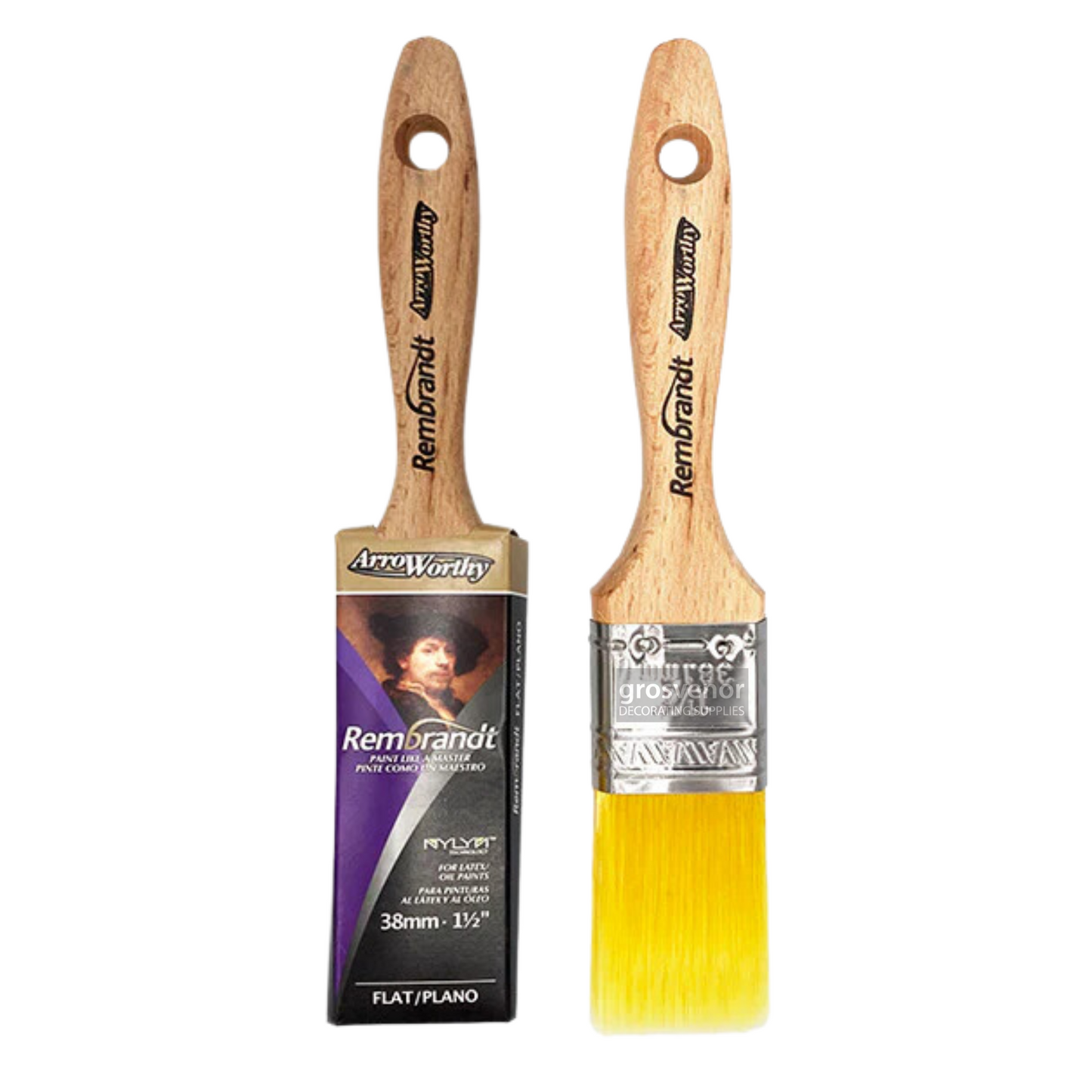 ARROWORTHY REMBRANDT STRAIGHT BEAVERTAIL PAINT BRUSH 1.5"