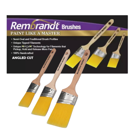 ARROWORTHY REMBRANDT OVAL ANGLED SASH BRUSHES BOX SET 3 PACK