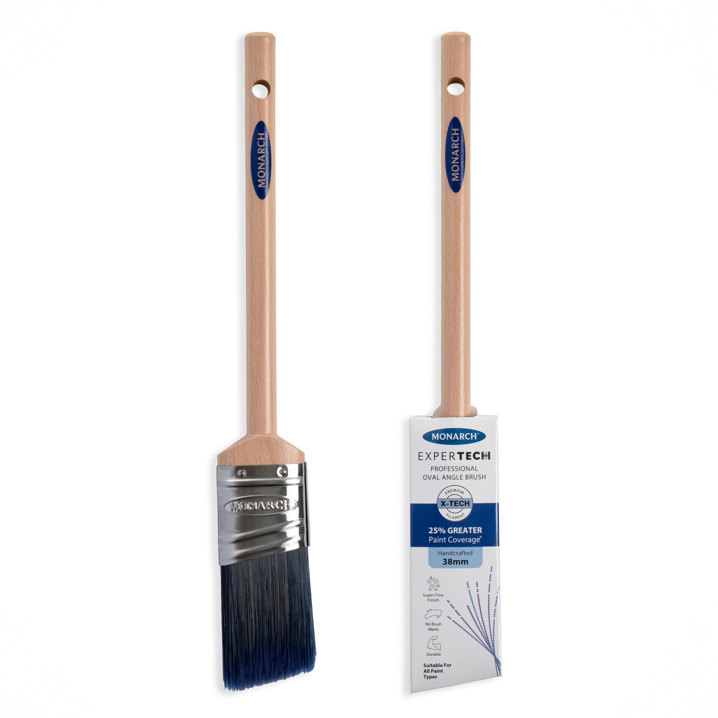 MONARCH EXPERTECH X-TECH OVAL ANGLED BRUSH 38MM (1.5")