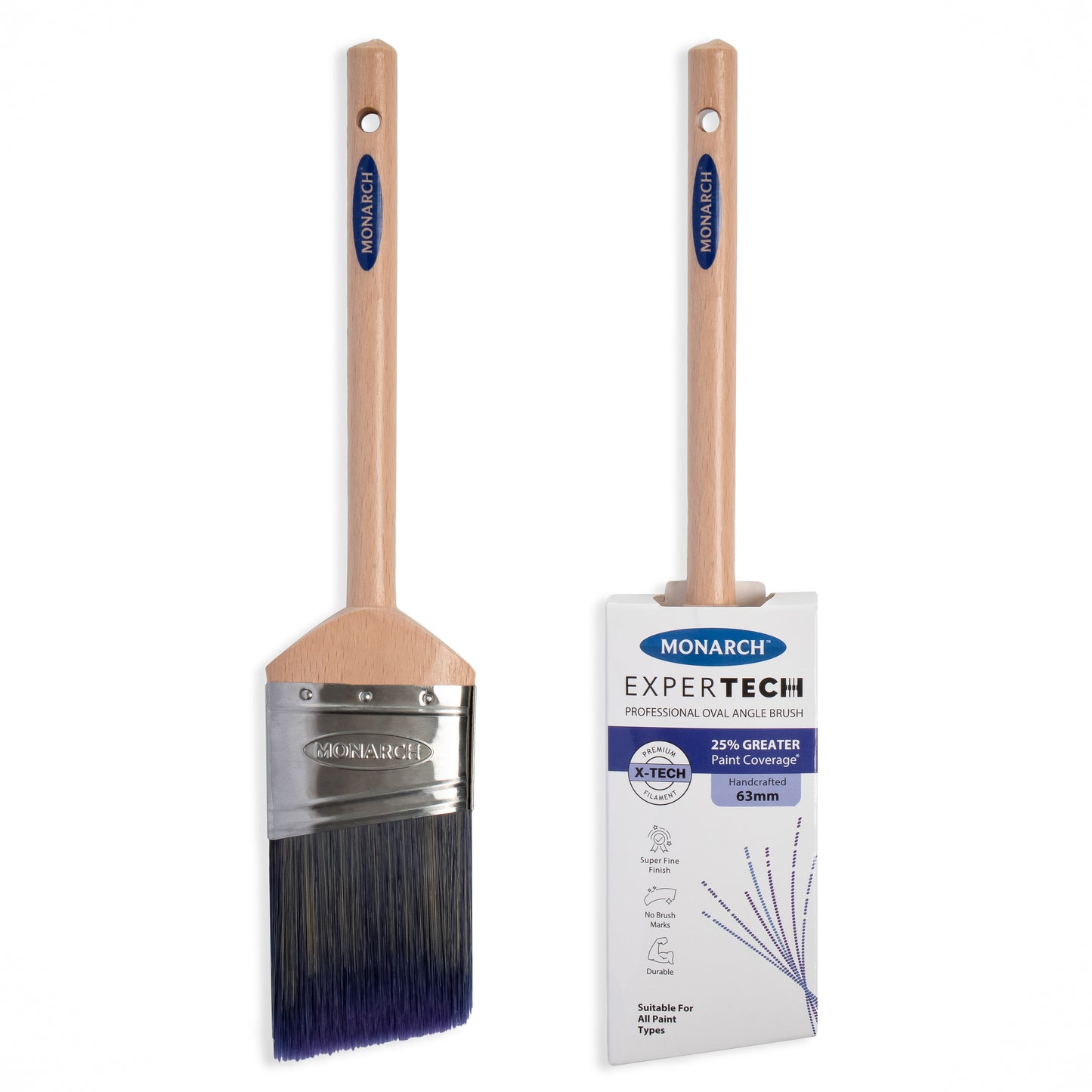 MONARCH EXPERTECH X-TECH OVAL ANGLED BRUSH 63MM (2.5")