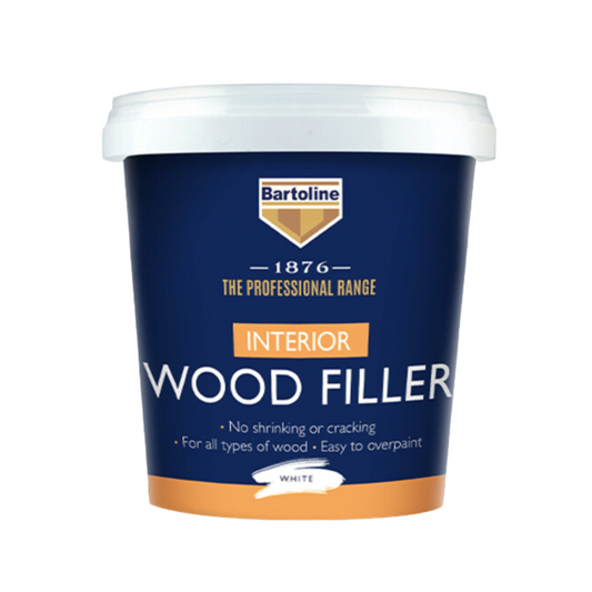 BARTOLINE READY MIXED WOOD FILLER WHITE 1KG