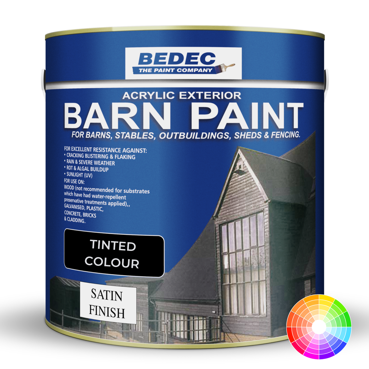 Bedec Barn Paint Satin Tinted Colour