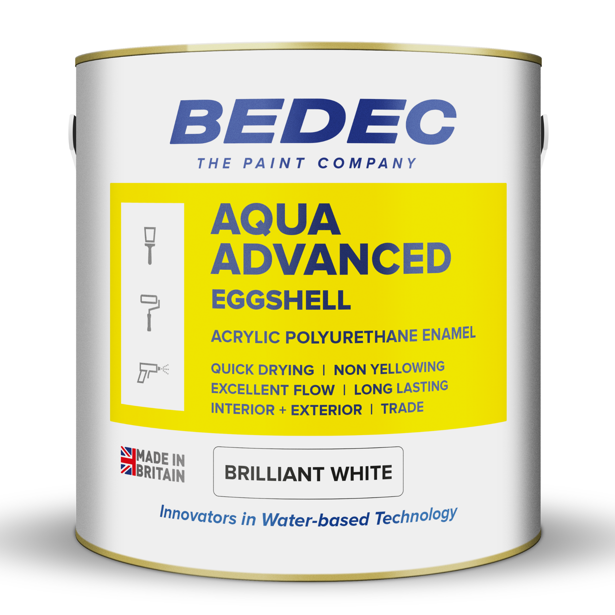 Bedec Aqua Advanced Eggshell Brilliant White – Decorating Supplies Online
