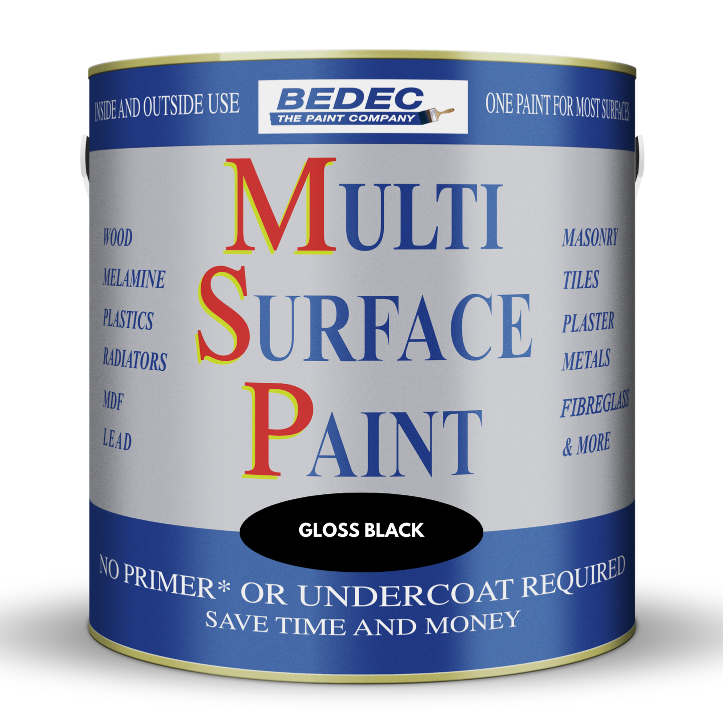 BEDEC MULTI SURFACE PAINT (MSP) GLOSS - BLACK