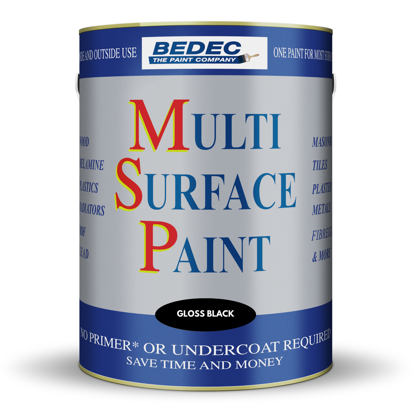 BEDEC MULTI SURFACE PAINT (MSP) GLOSS - BLACK