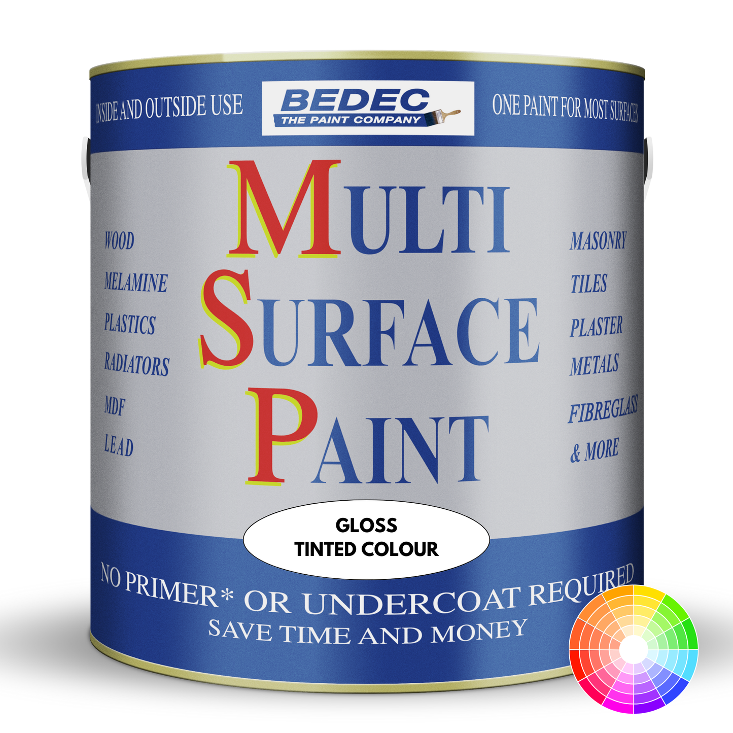 BEDEC MULTI SURFACE PAINT (MSP) GLOSS - TINTED COLOUR