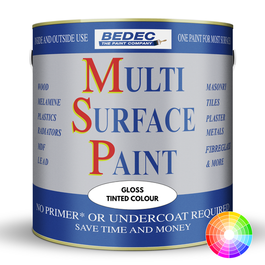 BEDEC MULTI SURFACE PAINT (MSP) GLOSS - TINTED COLOUR