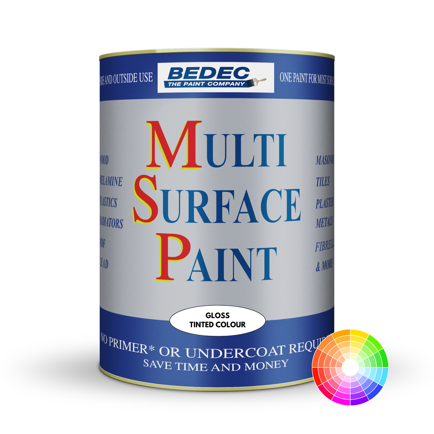 BEDEC MULTI SURFACE PAINT (MSP) GLOSS - TINTED COLOUR