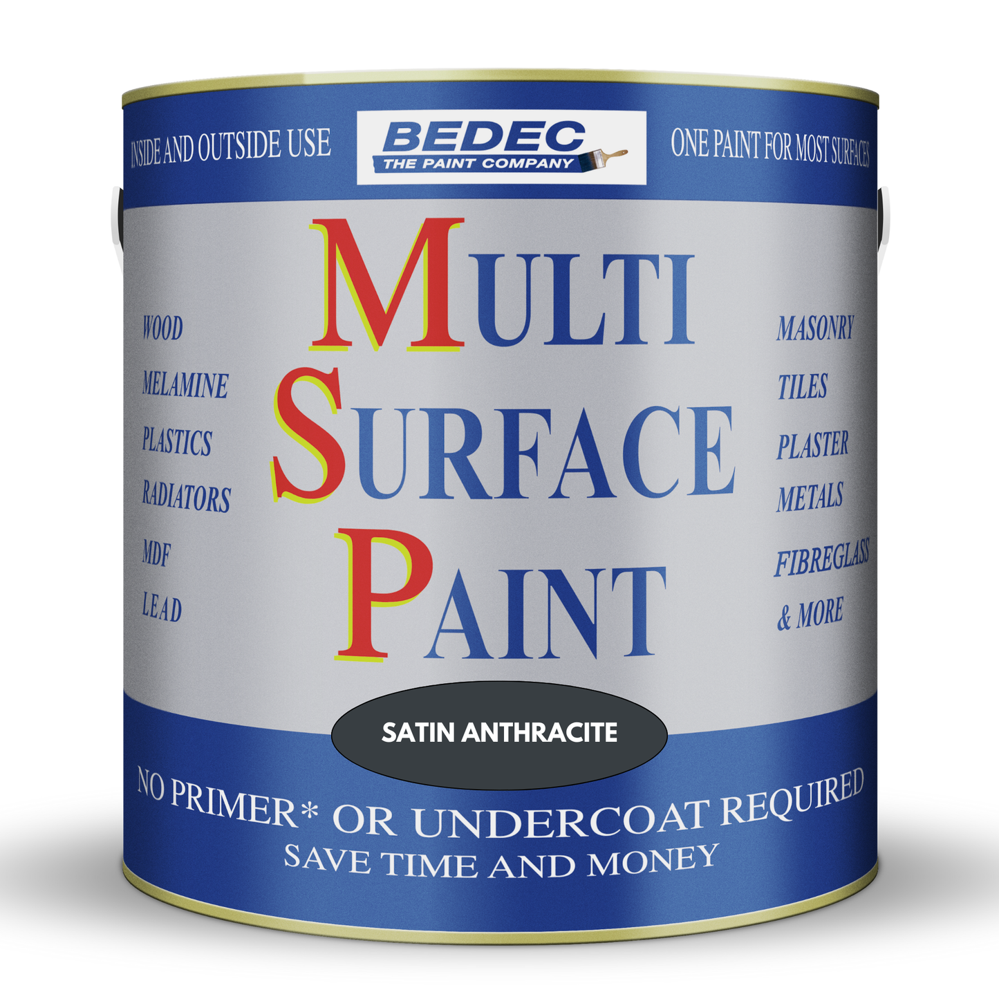 Bedec Multi Surface Paint (MSP) Satin - Anthracite