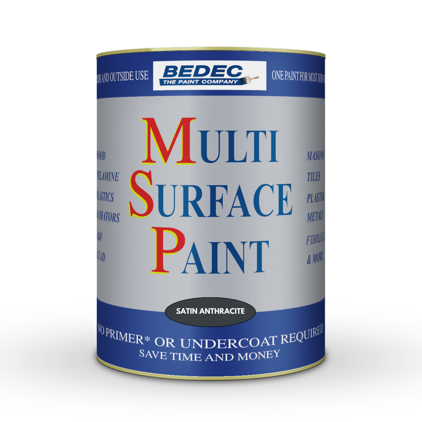 Bedec Multi Surface Paint (MSP) Satin - Anthracite