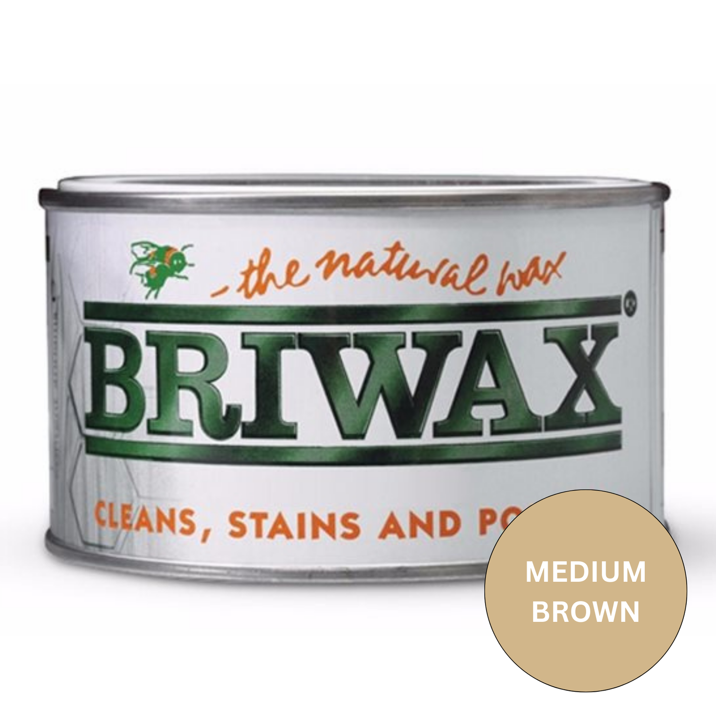 BRIWAX ORIGINAL MEDIUM BROWN 400G