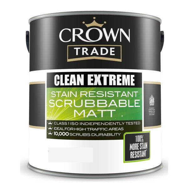 CROWN TRADE CLEAN EXTREME STAIN RESISTANT SCRUBBABLE MATT MAGNOLIA