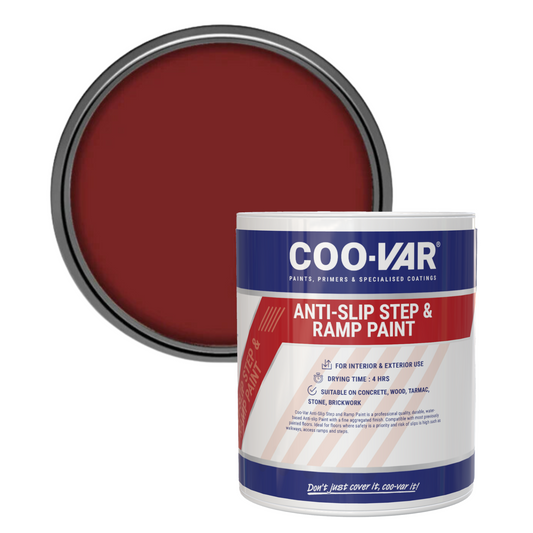 Coovar Anti-Slip Step and Ramp Paint 1L - Tile Red