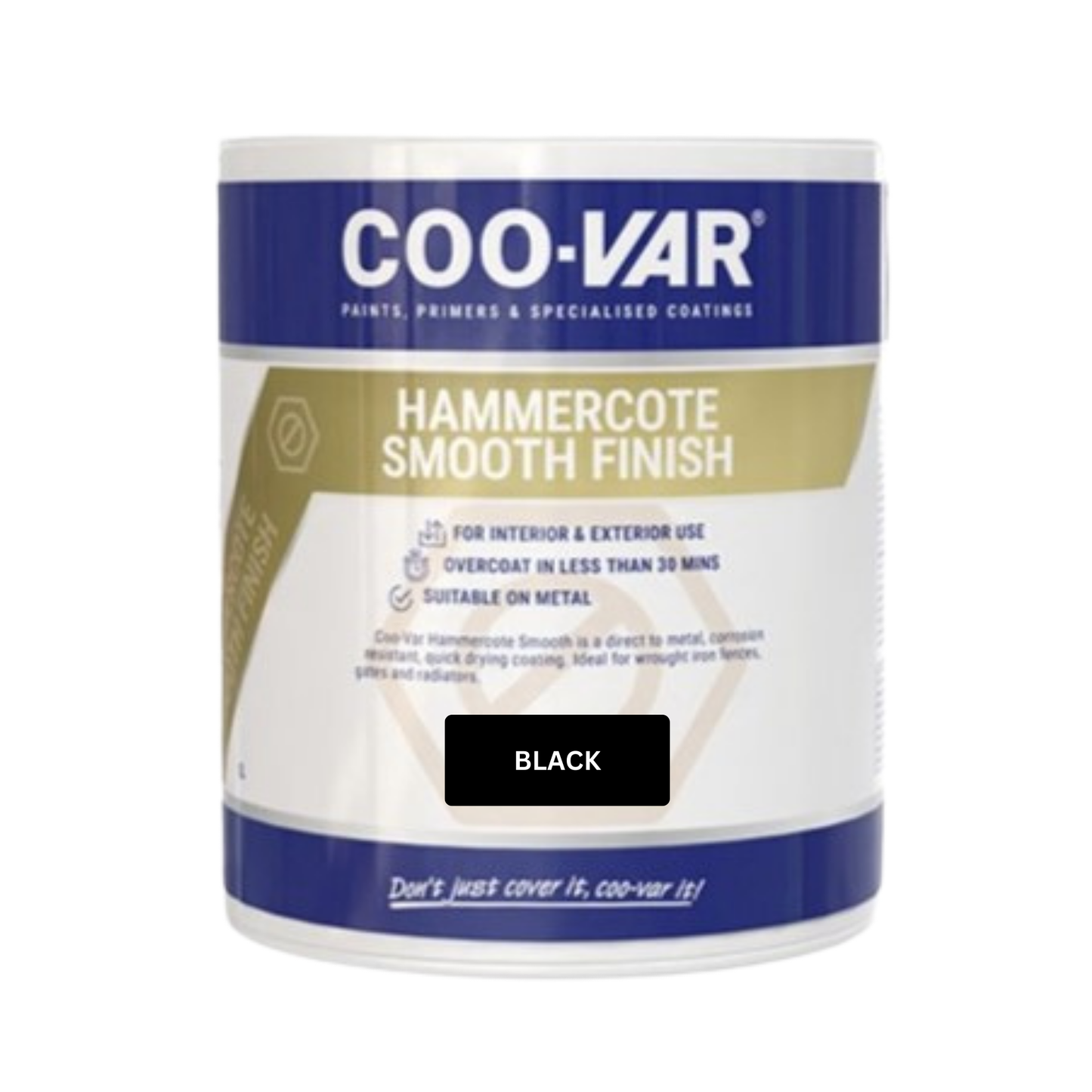 Coovar Hammercote Smooth Metal Paint Gloss Black