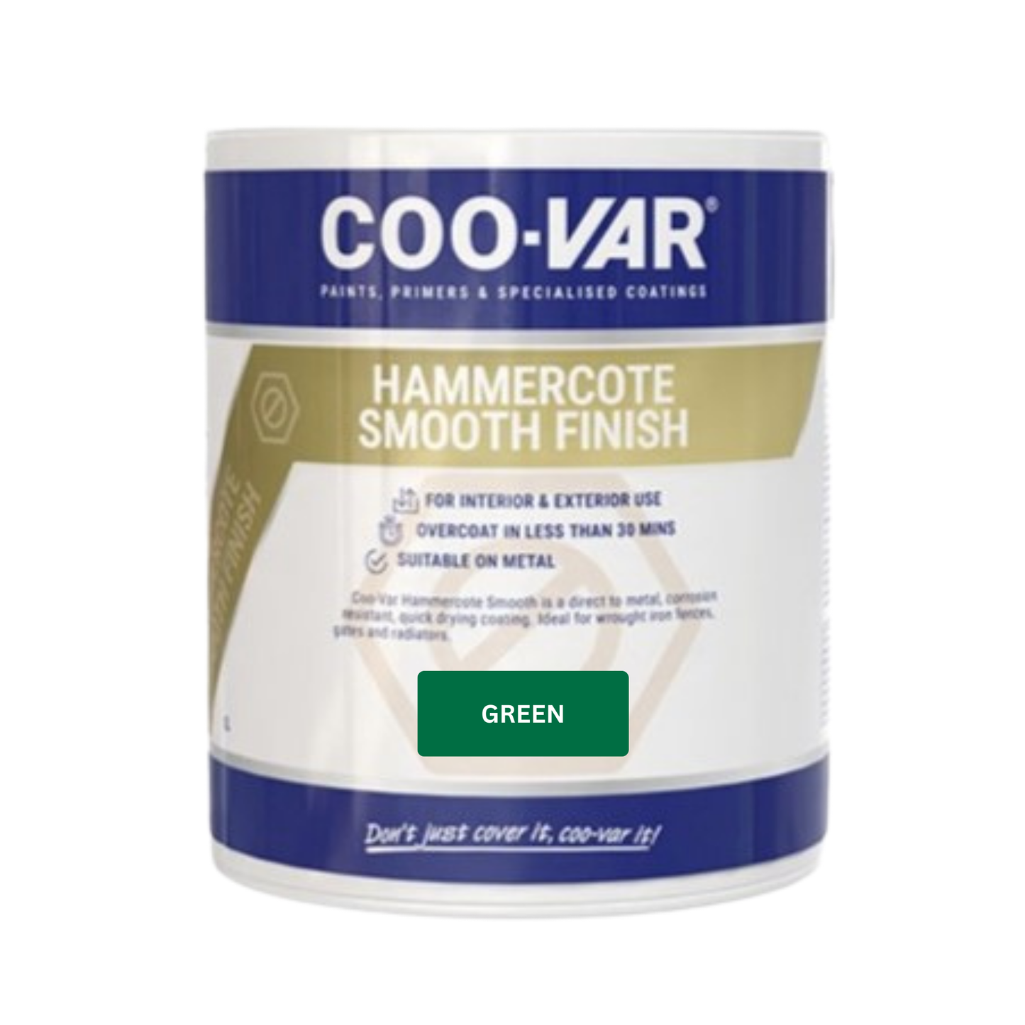 Coovar Hammercote Smooth Metal Paint Gloss Green