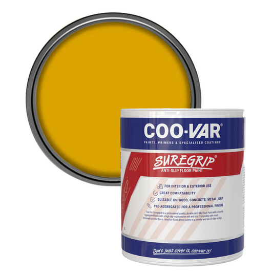 COOVAR SUREGRIP ANTI-SLIP FLOOR PAINT YELLOW (OIL-BASED)