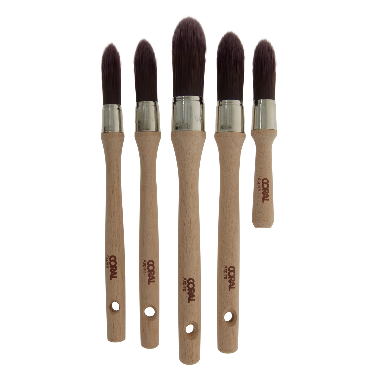 CORAL ASPIRE SYNTHETIC SASH PAINT BRUSH SET - 5 PIECE