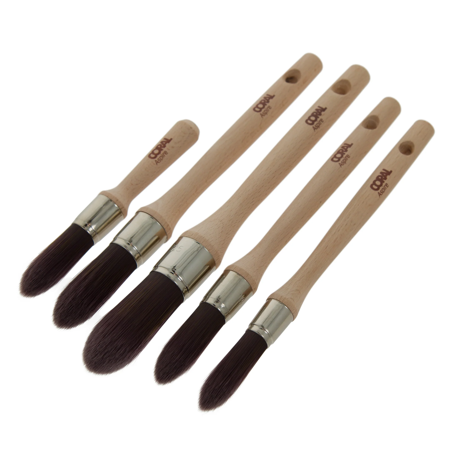 CORAL ASPIRE SYNTHETIC SASH PAINT BRUSH SET - 5 PIECE