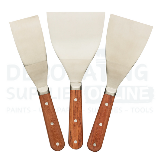 Coral flexible filling knives with rosewood handle 3 set