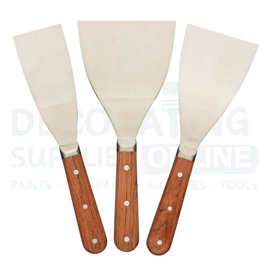 Coral rigid stripping knives with rosewood handle 3 set