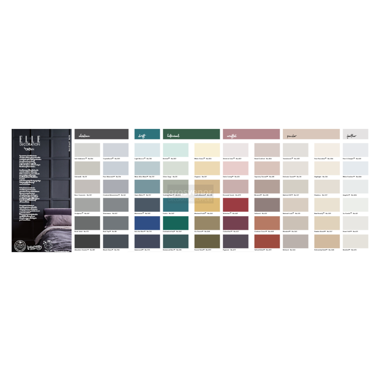 CROWN ELLE DECORATION COLOUR GUIDE