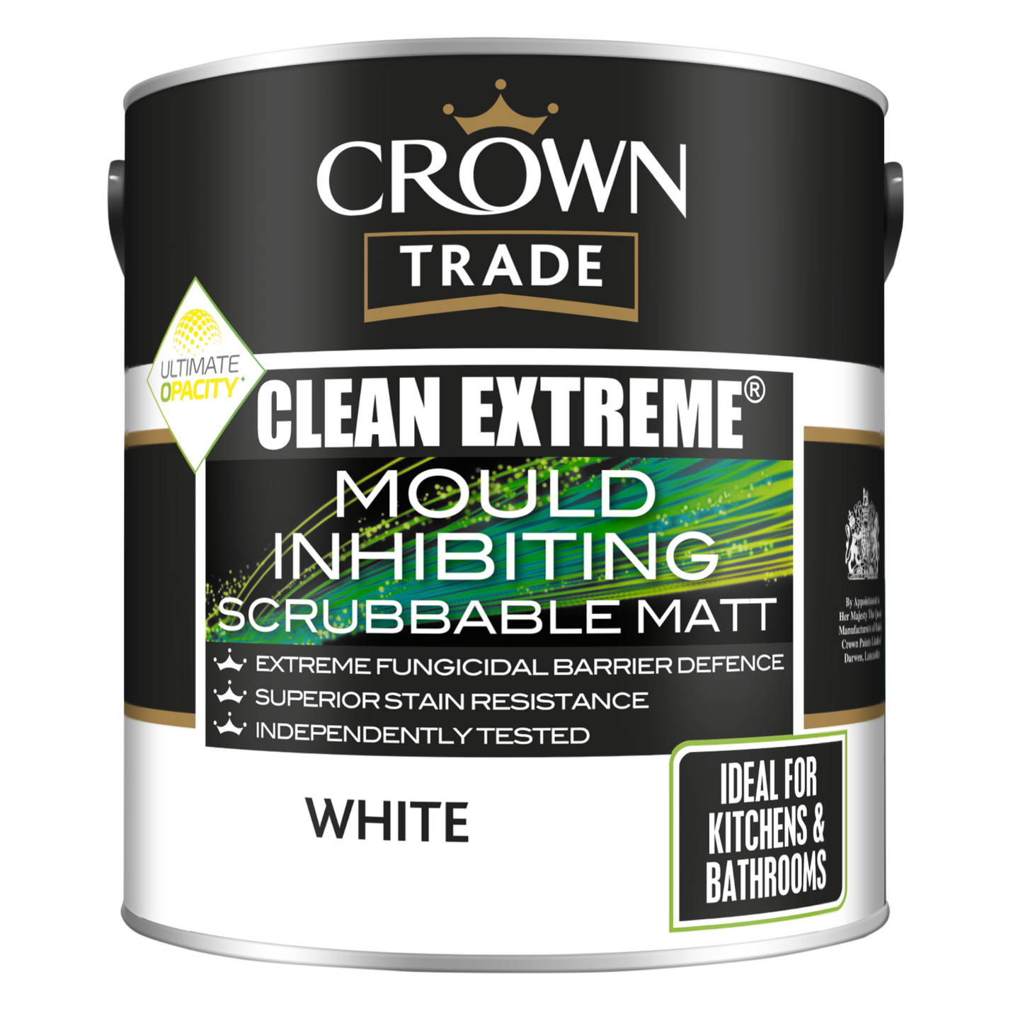 CROWN TRADE CLEAN EXTREME MOULD INHIBITING SCRUBBABLE MATT WHITE